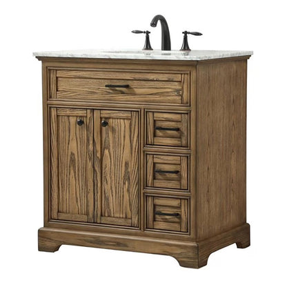 Elegant Kitchen and Bath 32 inch Single bathroom vanity in natural wood