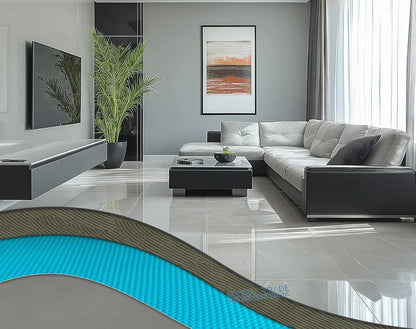 Uncoupling Waterproofing Membrane Roll, 54 Sq Ft (3.3 Ft x 16.4 Ft), 1/8'' Anti-Fracture Mat, Crack Isolation Flooring Underlayment for Bathroom Floor Tile, Subfloor