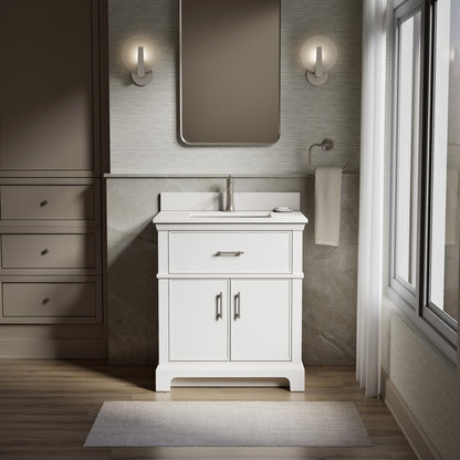 Kohler Chulton Bathroom Vanity with Sink and Quartz Top in White