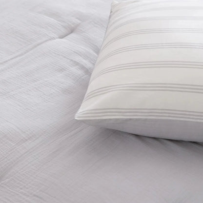 Wonderful Bedding Dreamy Gauze Cotton 7-Piece Comforter Set Back Striped