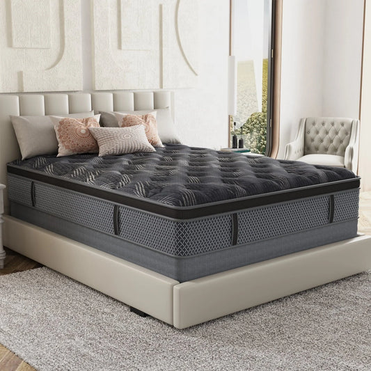 Behost Pillow Top Queen Mattress, 10inch Hybrid Innerspring Double Mattress in a Box, Pocket Spring Mattress