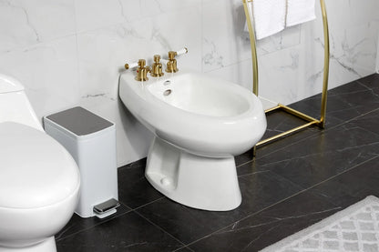 Kingston Brass KB6327DPL Paris Three-Handle Bidet Faucet, Brushed Brass