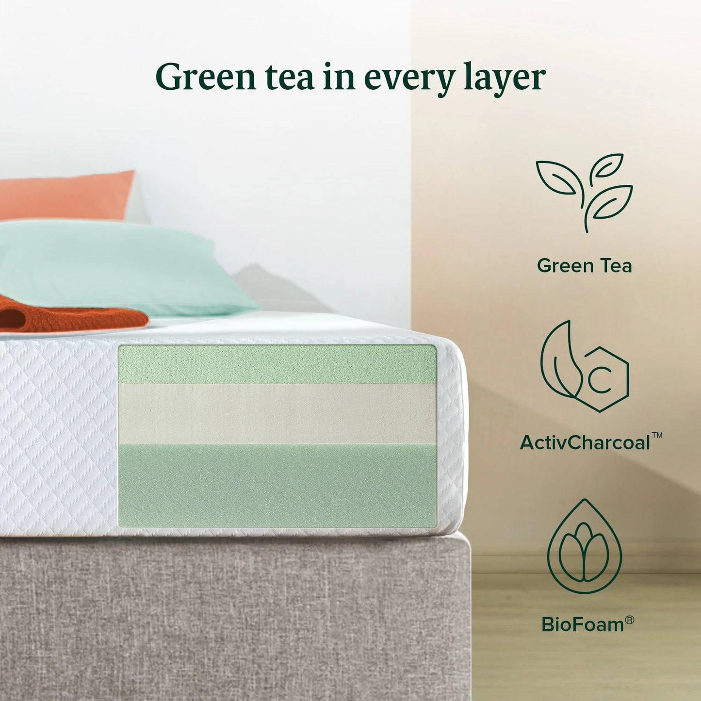 Zinus 8" Green Tea Arie Memory Foam Mattress, Full