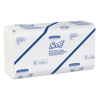 Pro Scottfold Towels, 9.4 x 12.4, White, 175 Towels/Pack, 25 Packs/Carton | Bundle of 5 Cartons