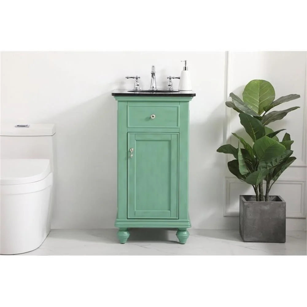 19 inch single bathroom vanity in vintage mint