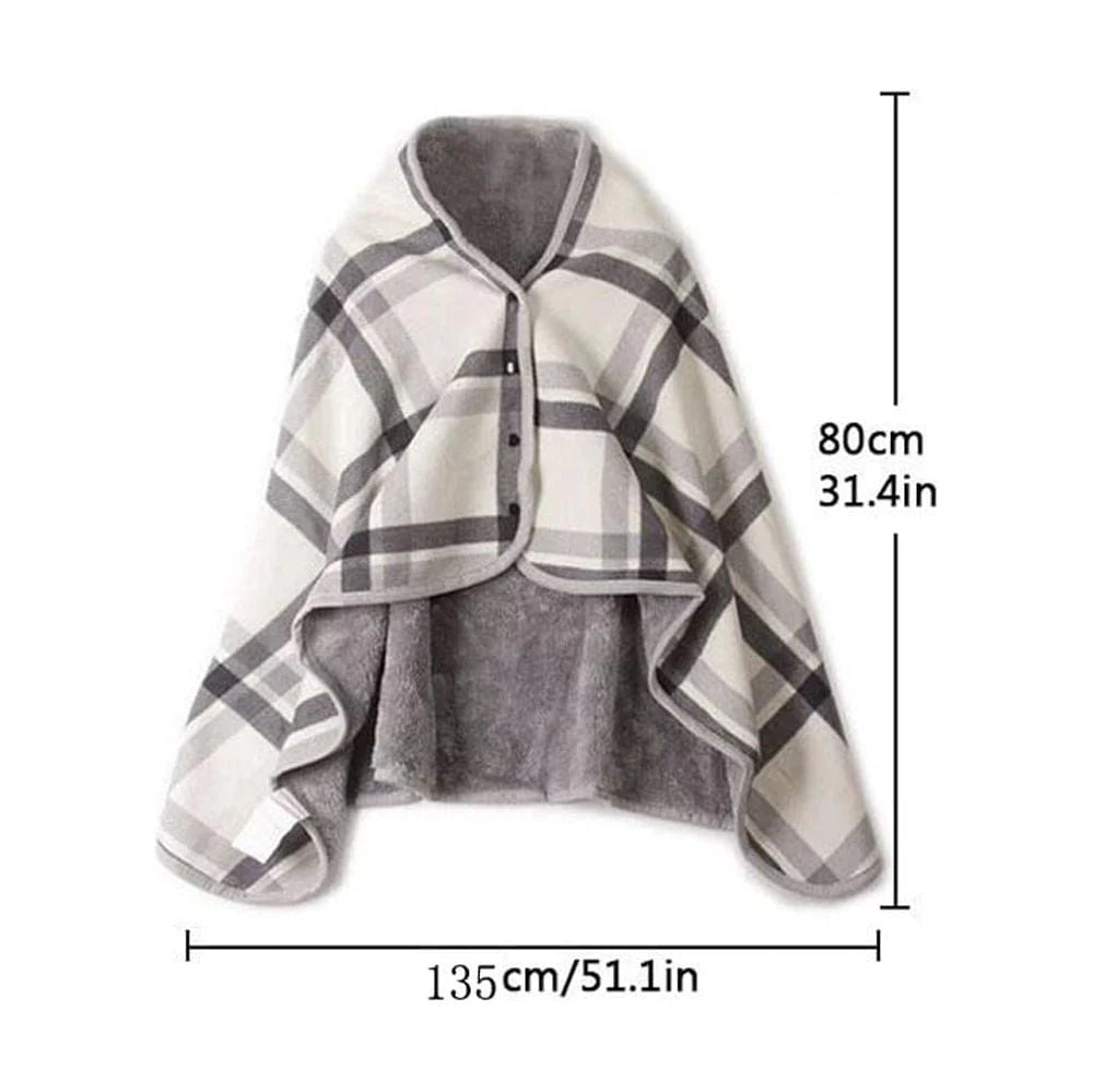 Doublelayer Blanket Scarf ultra-soft plush style Ponchos Shawls and Wraps
