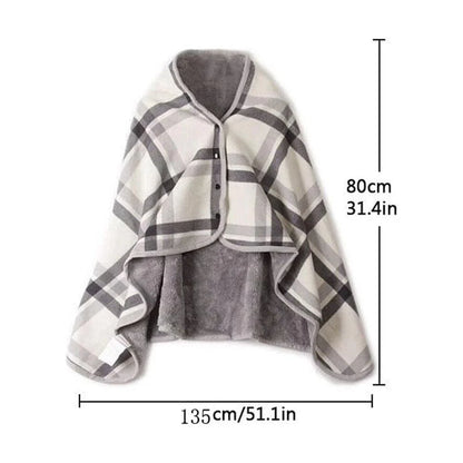 Doublelayer Blanket Scarf ultra-soft plush style Ponchos Shawls and Wraps