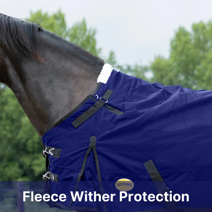 RESISTANCE Premium 1680D Waterproof Horse Turnout Blanket with 300g Polyfill & Adjustable Buckle Closure