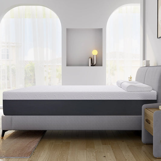 Queen Mattress,Madinog 10" Cooling Gel Memory Foam Mattress-in-a-Box with Breathable Cover