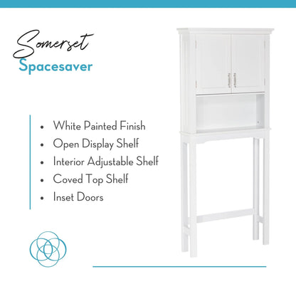RiverRidge Somerset Over the Toilet Bathroom Spacesaver Medicine Cabinet Shelf - White