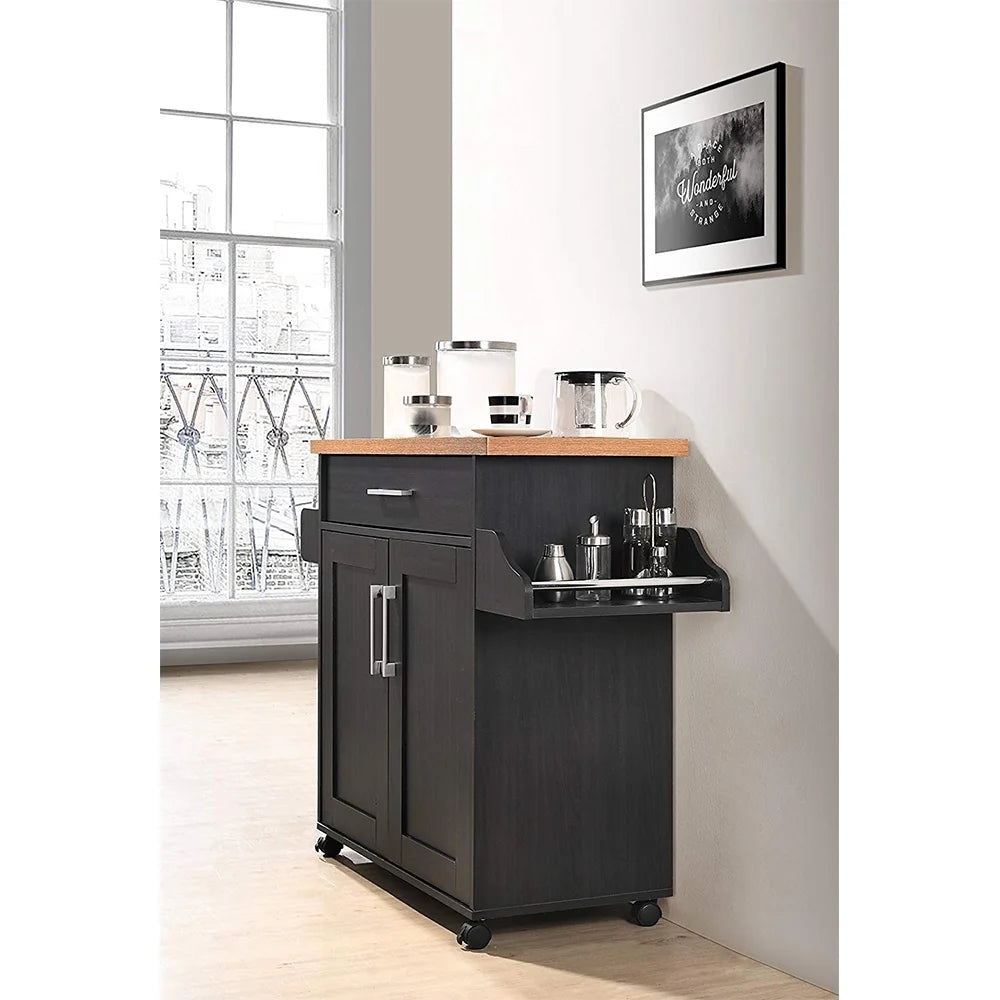 Modern Indoor Furniture Kitchen Island with Spice Rack plus Towel Holder