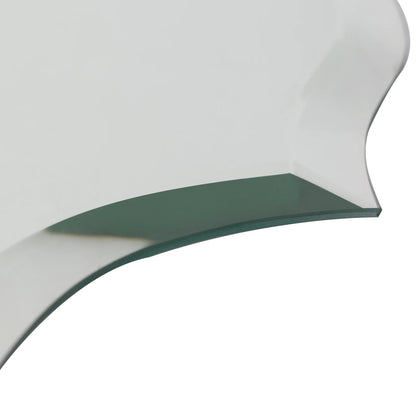 LUVODI Beveled Edge Wall Mirror Bathroom Mirror Vanity Scalloped for Home Living Room 25x32in