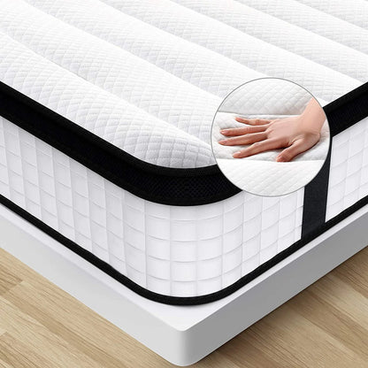 MUSSER 10 Inch Hybrid Mattress of Comfort Foam And Durable Springs Mattress Twin