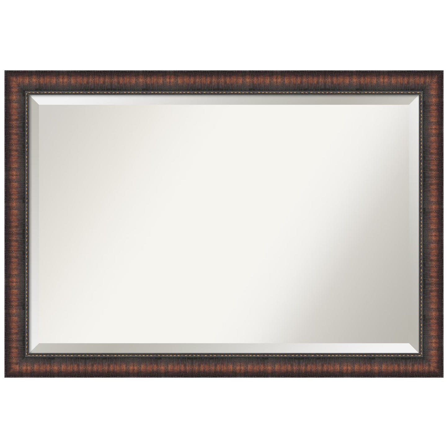 Amanti Art Caleb Brown Beveled Bathroom Wall Mirror