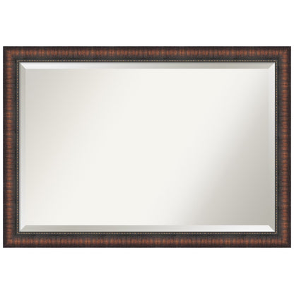 Amanti Art Caleb Brown Beveled Bathroom Wall Mirror