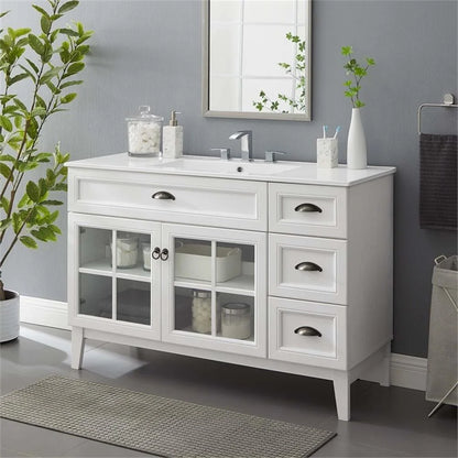 Modway Isle 48" Bathroom Vanity Cabinet in White White