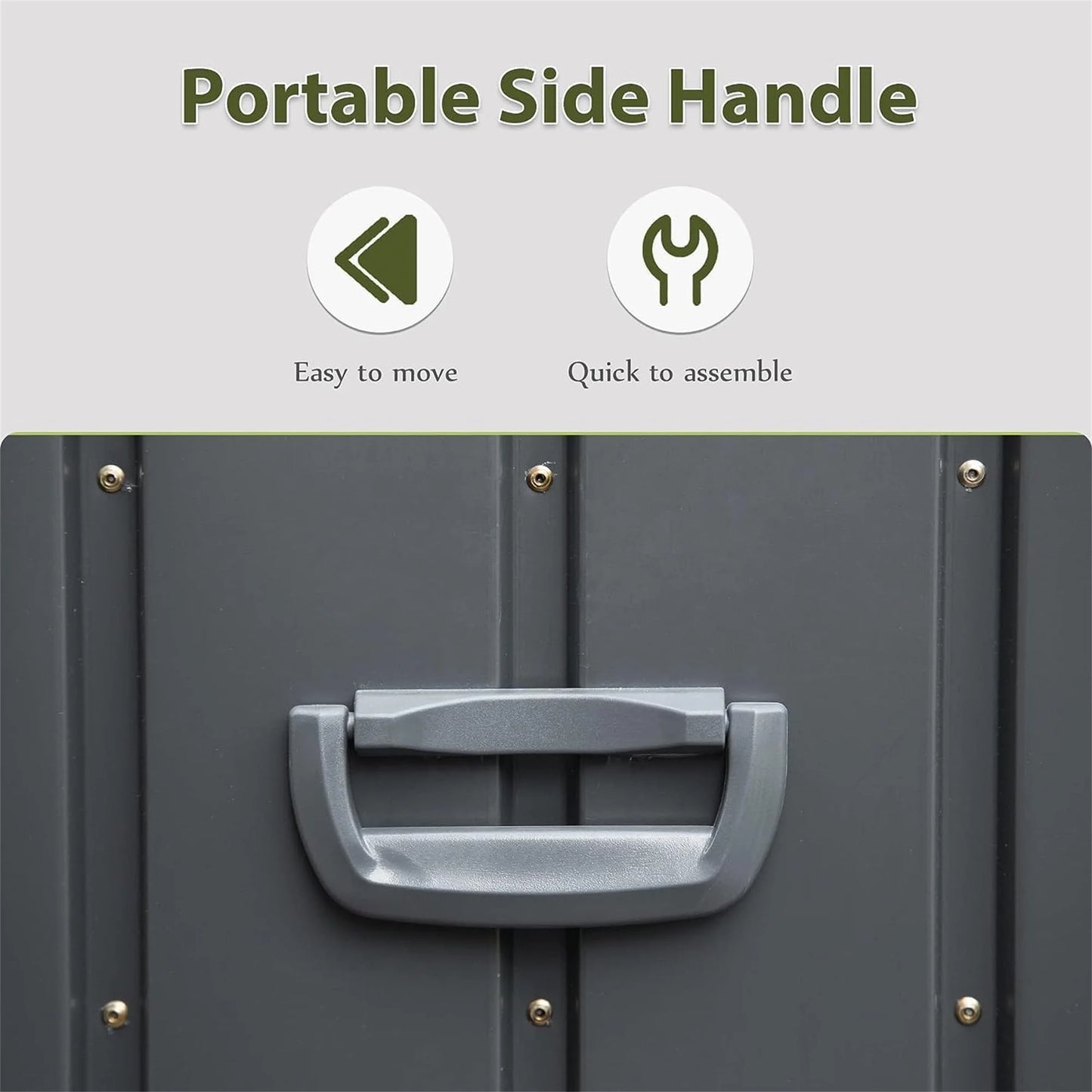 100 Gallon Outdoor Storage Deck Box Waterproof, Large Patio Poolside Storage Bin for Outside Cushions, Throw Pillows, Garden Tools (Dark Gray)