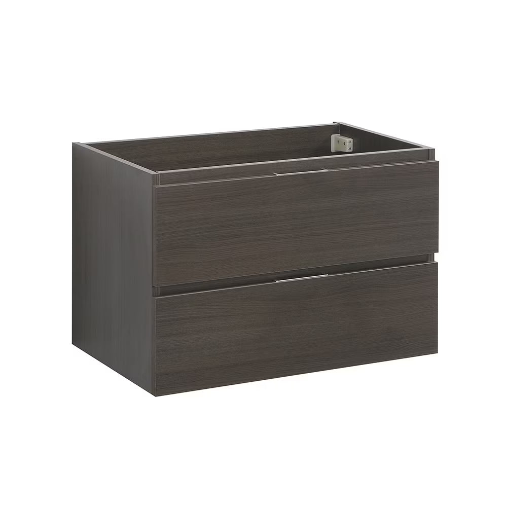 Fresca Valencia 30" Gray Oak Wall Hung Modern Bathroom Cabinet