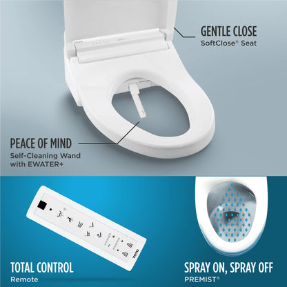 TOTO® WASHLET® C5 Electronic Bidet Toilet Seat with PREMIST and EWATER+ Wand Cleaning, Elongated, Sedona Beige - SW3084#12