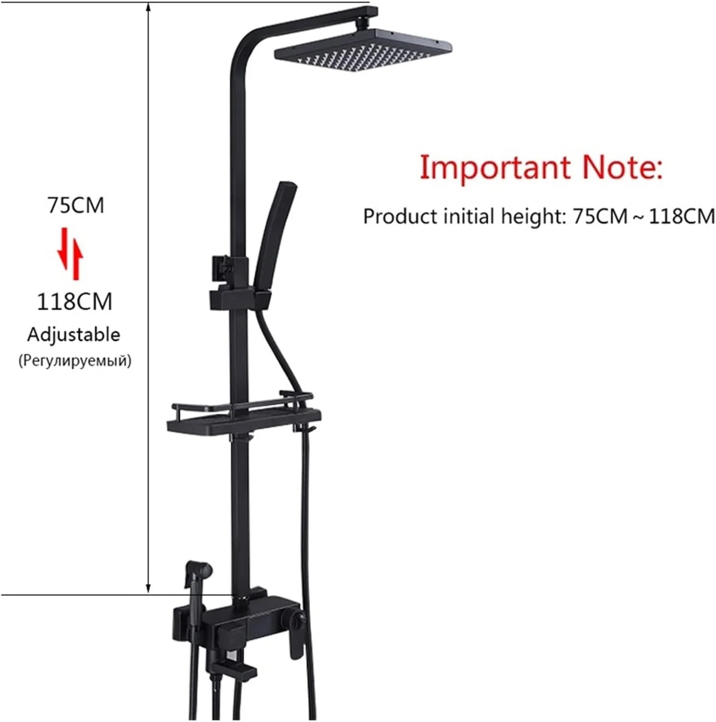 Rainfall Shower System Thermostatic Digital Display Shower Faucet Set Shower Mxer Crane Shower Bath Faucet Bathtub Shower Mixer Taps Bidet Faucet Durability and Dependability (Color : 3 Ways A-Chrome