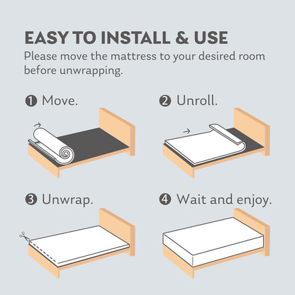 MLILY Ego Black 14 inch Queen Mattress, Cooling Gel Memory Foam Mattress in a box, Queen, Medium