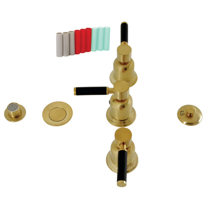 Kingston Brass Kaiser KB6322DKL 3-Handle Bidet Faucet, Polished Brass