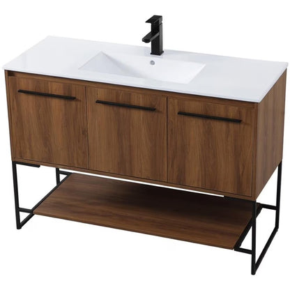 Elegant Kitchen and Bath 48 Inch Single Bathroom Vanity In White
