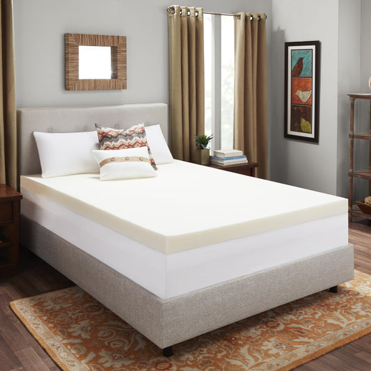 Sleep Studio 4" Breathable Memory Foam Mattress Topper, Full