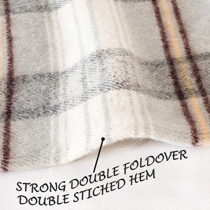 Chevreuse Wool Blend Plaid Washable King Blanket, Yellow