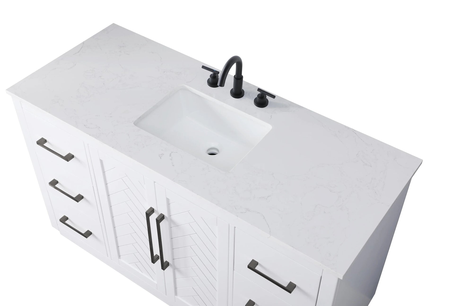 Elegant Kitchen and Bath 54 inch Single Bathroom Vanity in Hazel Oak