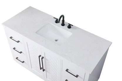 Elegant Kitchen and Bath 54 inch Single Bathroom Vanity in Hazel Oak