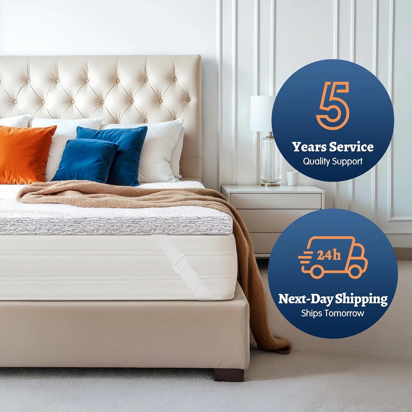 Memory Foam Mattress Topper Queen Cooling Mattress Topper 3 Inch for Hot Sleepers, Pressure Relieving Mattress Pads Breathable Bed Toppers with Removable Washable Cover