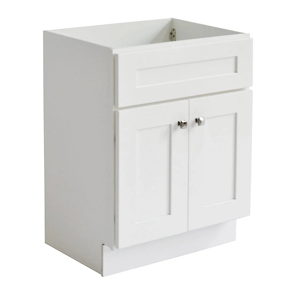 Design House 586925 Brookings 24x18 Unassembled Modern 2-Door Shaker Bathroom Vanity Cabinet Only, White