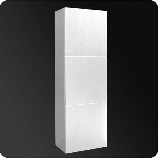 Fresca White Bathroom Linen Side Cabinet w/3 Large Storage Areas