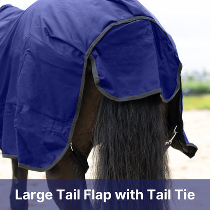 RESISTANCE Premium 1680D Waterproof Horse Turnout Blanket with 300g Polyfill & Adjustable Buckle Closure
