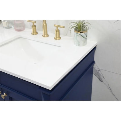 Elegant Kitchen and Bath 72 Inch Double Bathroom Vanity In Blue