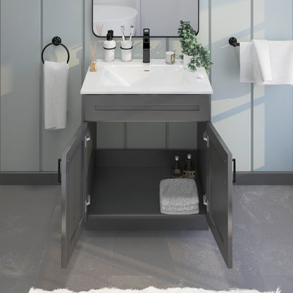 Sink Base Bathroom Vanity Ready-to-Assemble Bathroom Cabinet 36" Width in Grey Shaker