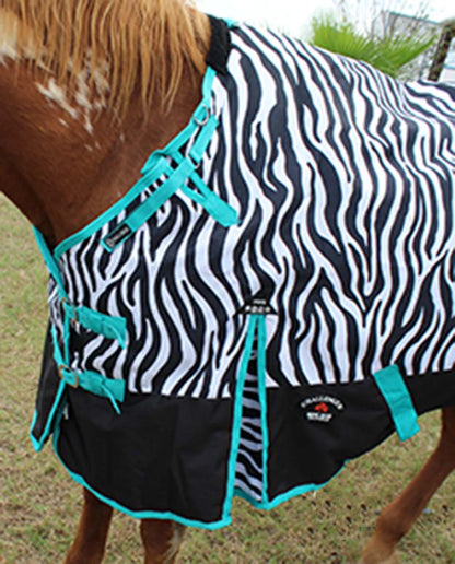 80" 1000D Turnout Waterproof Horse WINTER Coat BLANKET Zebra 104
