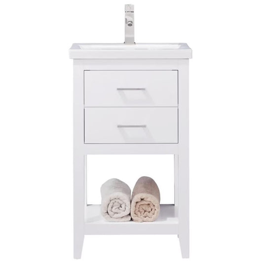 Design Element Cara 20" Single Sink Bathroom Vanity In White