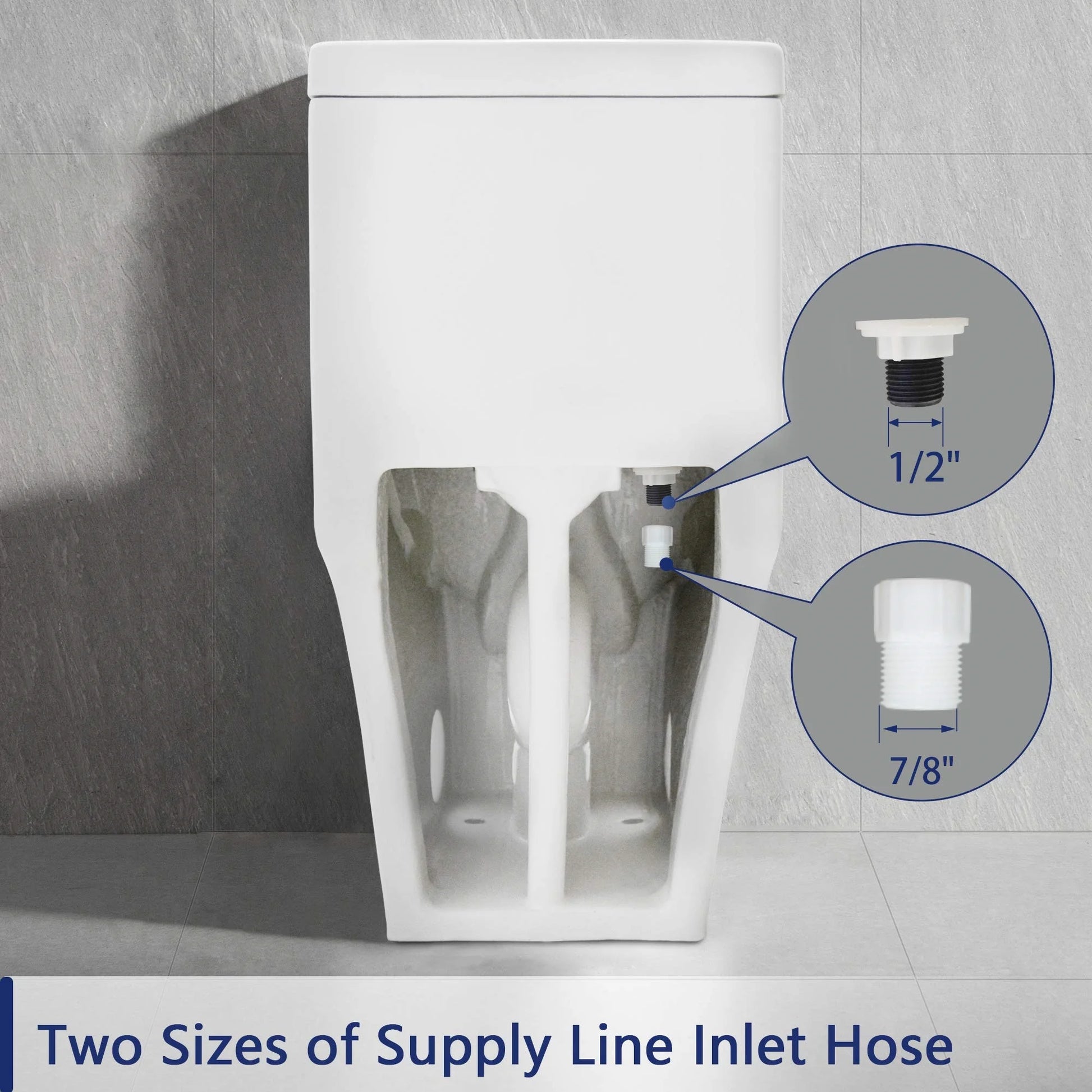 Aukfa T029-WT Elongated One Piece Toilet, Dual Flush 1.1/1.6 GPF Toilet for Bathroom, 12" Rough-In