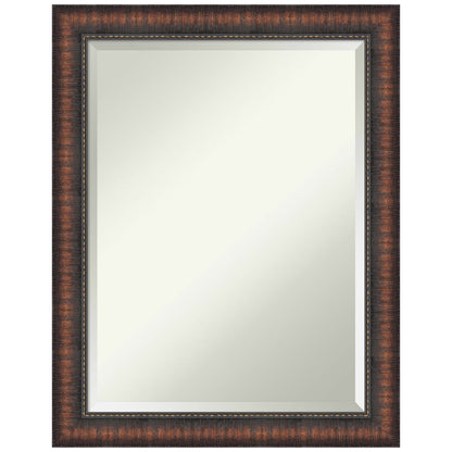 Amanti Art Caleb Brown Beveled Bathroom Wall Mirror