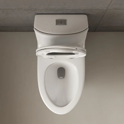 Albriya A1878 Modern One Piece Toilet, Standard Bathroom Toilet Power Dual Flush 1.1/1.6 GPF with Comfortable Seat ADA Height 16 1/2’ 12’Rough-In, MaP 1000g, Glossy White