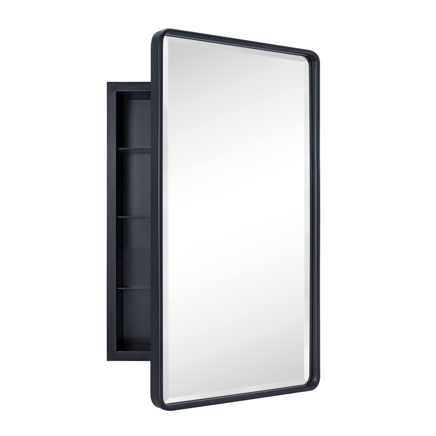 TEHOME Farmhouse Recessed Metal Bathroom Medicine Cabinets with Mirror 24" x 16" - Rubbed Bronze
