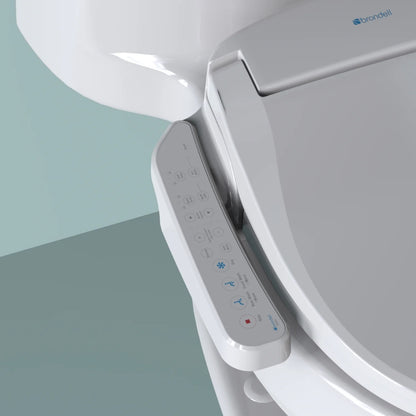 Brondell Swash SE400 Bidet Seat with Sidearm, Dryer and Stainless Steel Nozzle, Elongated White
