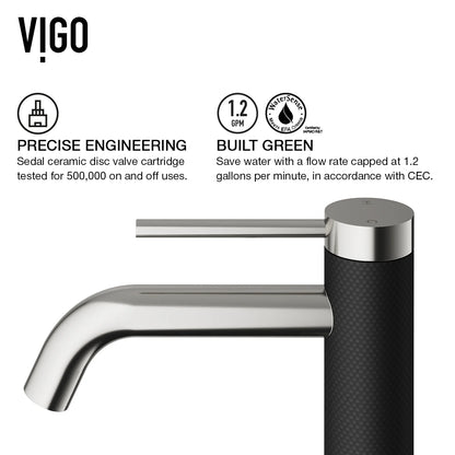 VIGO Lexington Single Handle Single-Hole Bathroom Vessel Faucet in Brushed Nickel