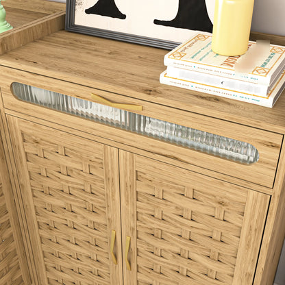 Modern Coffee Bar Cabinet With Drawer & Adjustable Shelf For Kitchen, Dining Room, Bathroom, Entryway Style Living Room