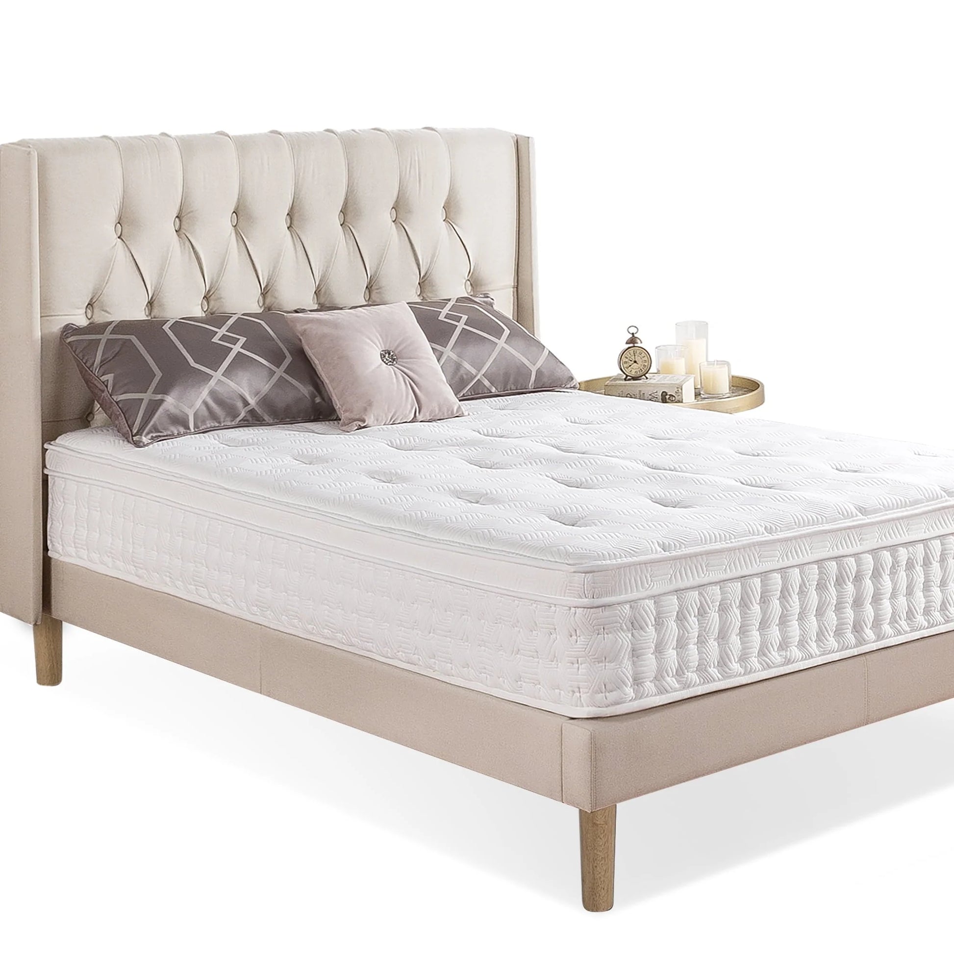 Zinus Euro Top 12" Hybrid Mattress - Comfort Foam and Pocket Spring, Queen