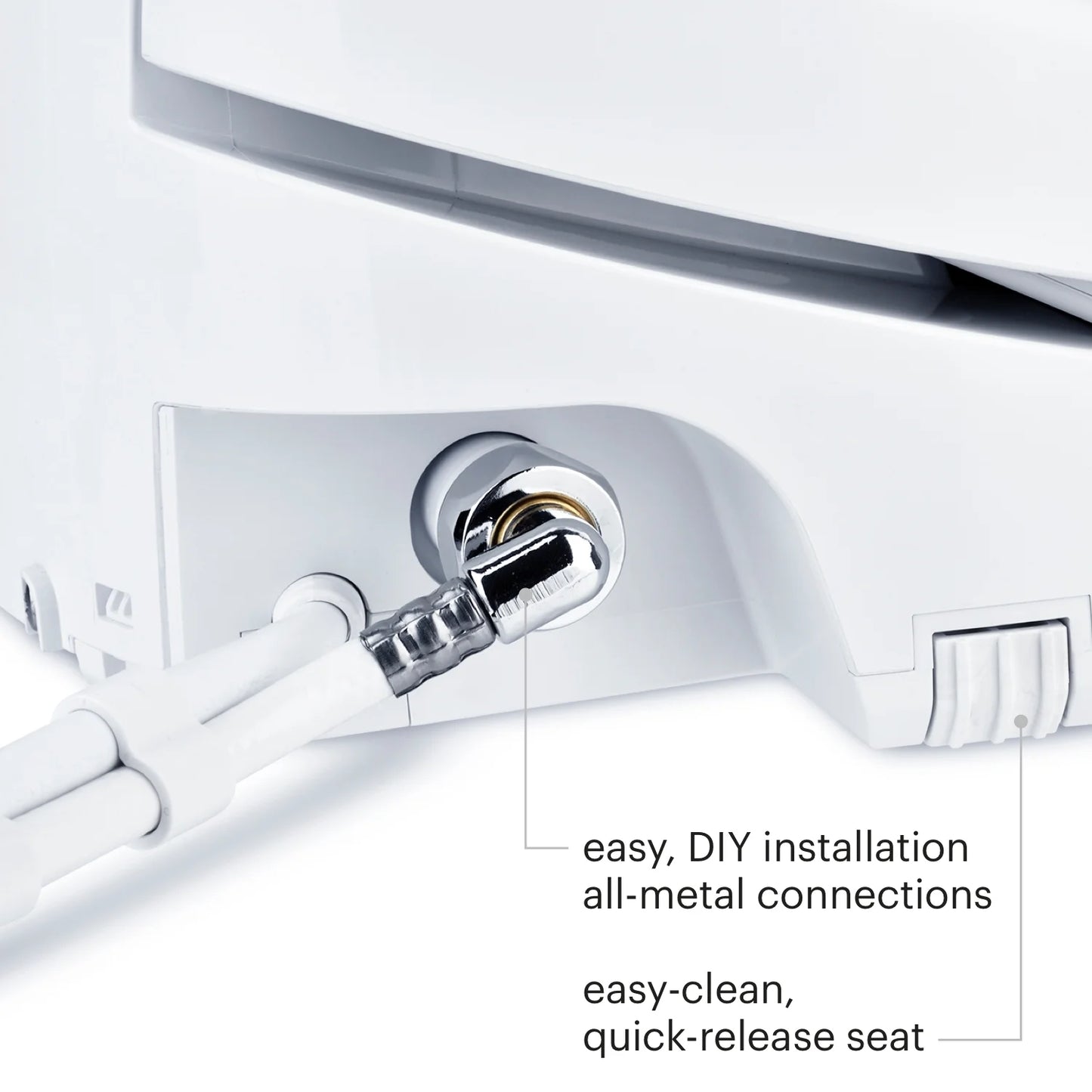 Brondell Bidet Toilet Seat S1400, Smart Toilet Seat, Dual Stainless-Steel, Self-Cleaning Nozzle With Clean Plus Technology, Endless Warm Water Bidet, Warm Air Dryer-Nightlight, Heated Seat, Elongated