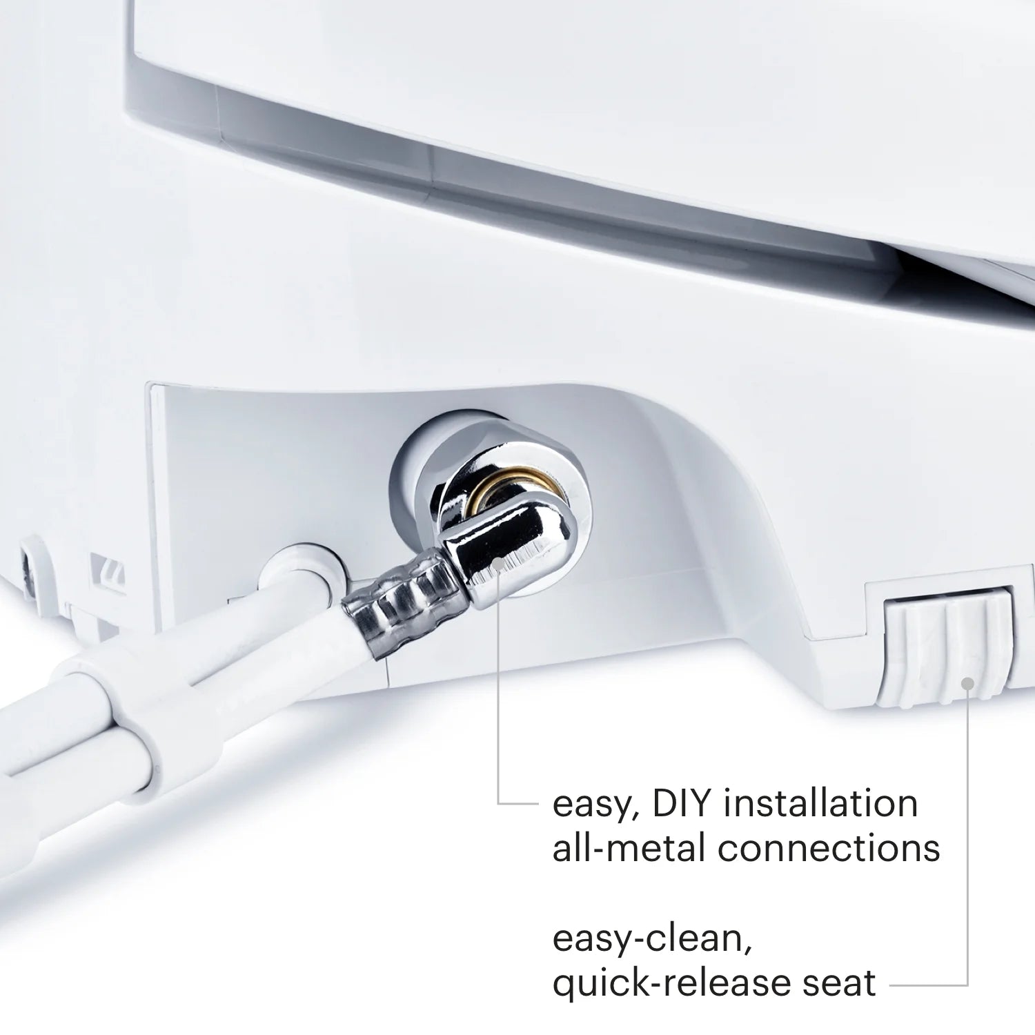 Brondell Bidet Toilet Seat S1400, Smart Toilet Seat, Dual Stainless-Steel, Self-Cleaning Nozzle With Clean Plus Technology, Endless Warm Water Bidet, Warm Air Dryer-Nightlight, Heated Seat, Elongated