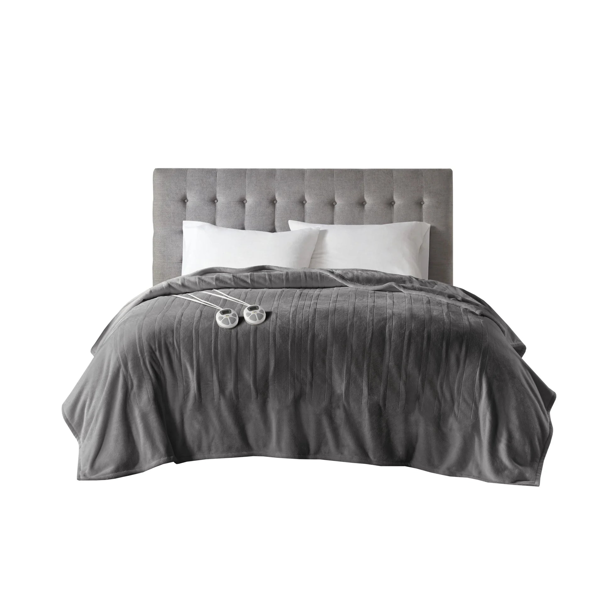 Serta Gray Polyester Electric Blanket, Queen